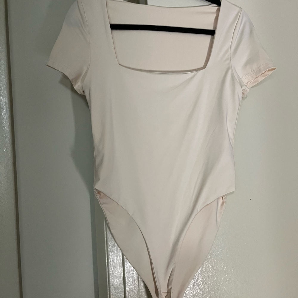 Cream Short Sleeve Bodysuit